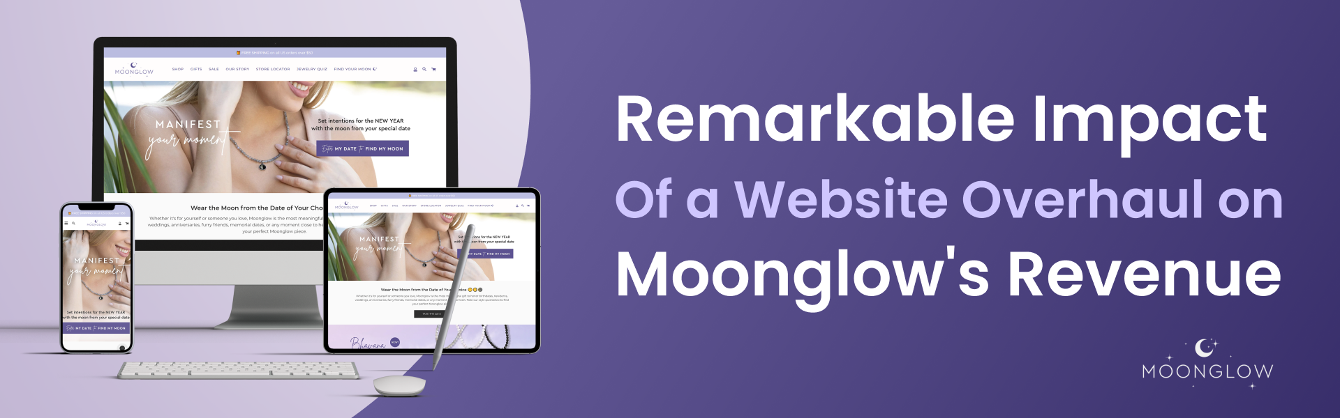 Remarkable impact of a website overhaul on Moonglow's revenue