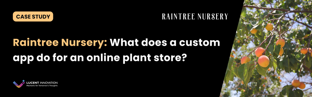 Raintree Nursery What does a custom app do for an online plant store - tree with peaches